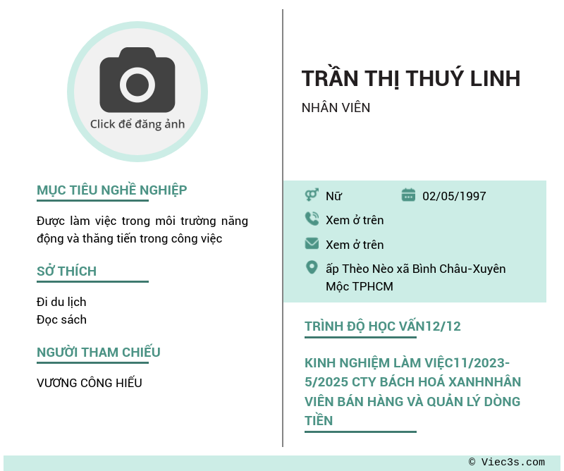 CV ứng viên