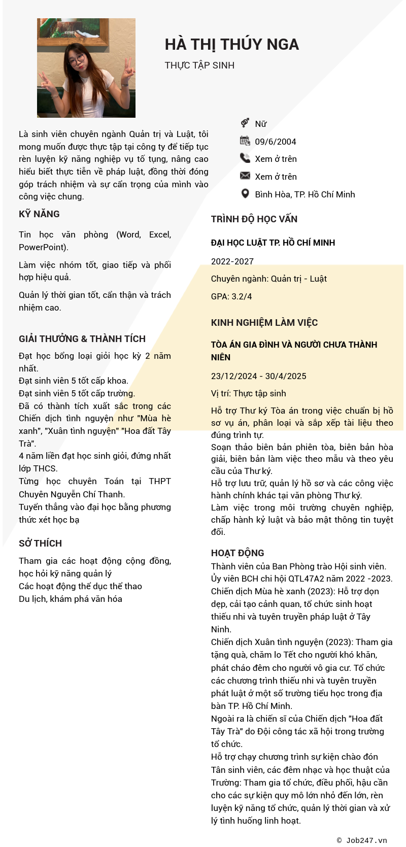 CV ứng viên