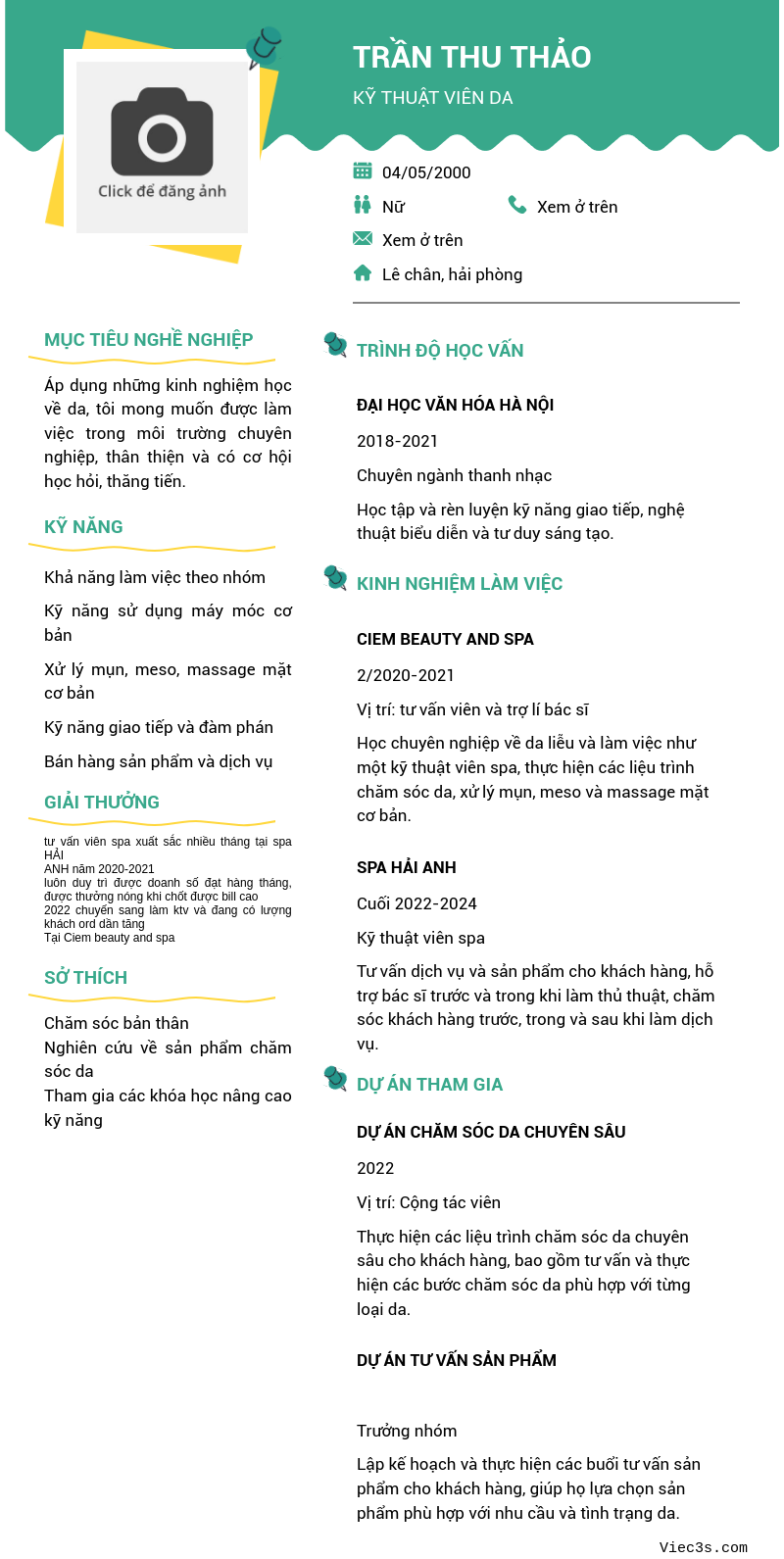 CV ứng viên