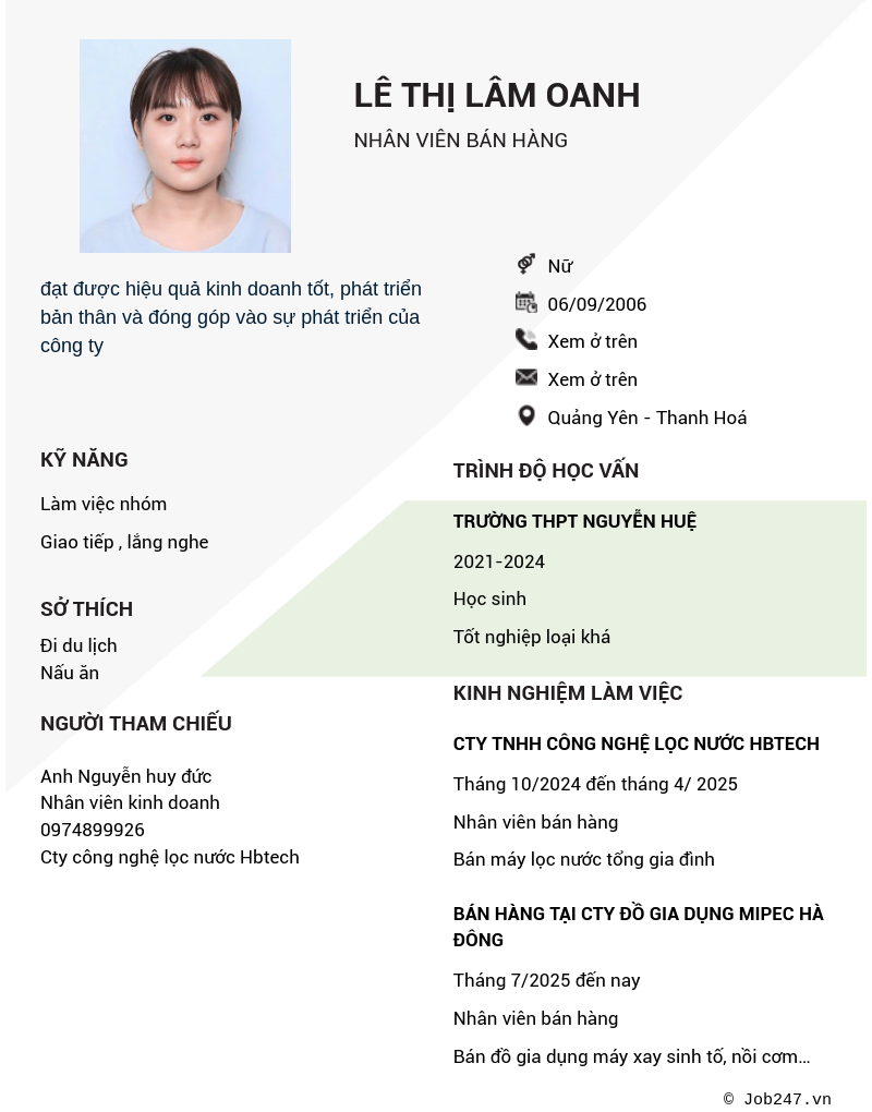 CV ứng viên