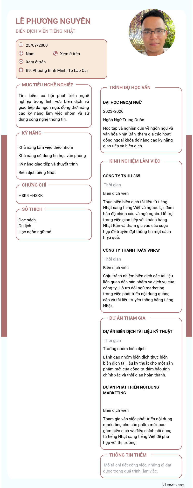 CV ứng viên