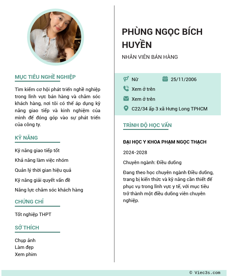 CV ứng viên