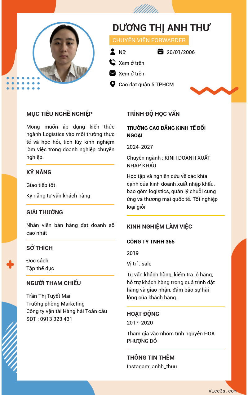 CV ứng viên