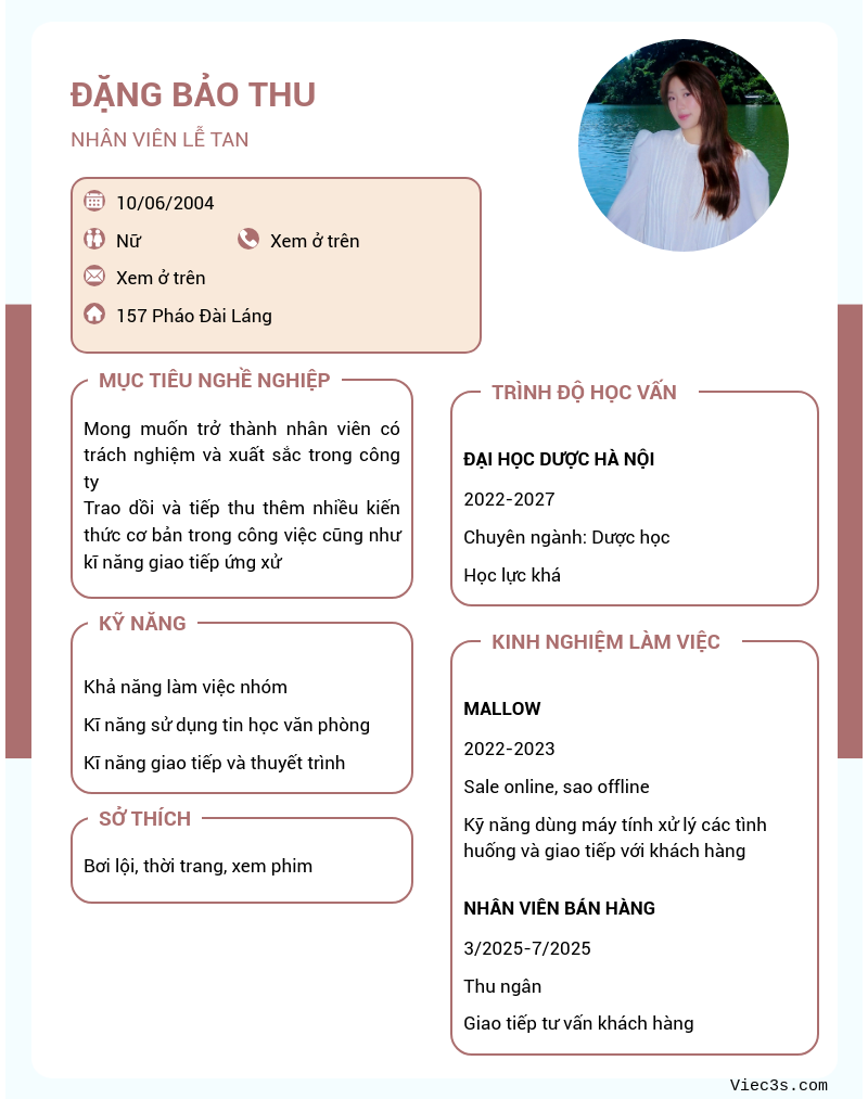 CV ứng viên