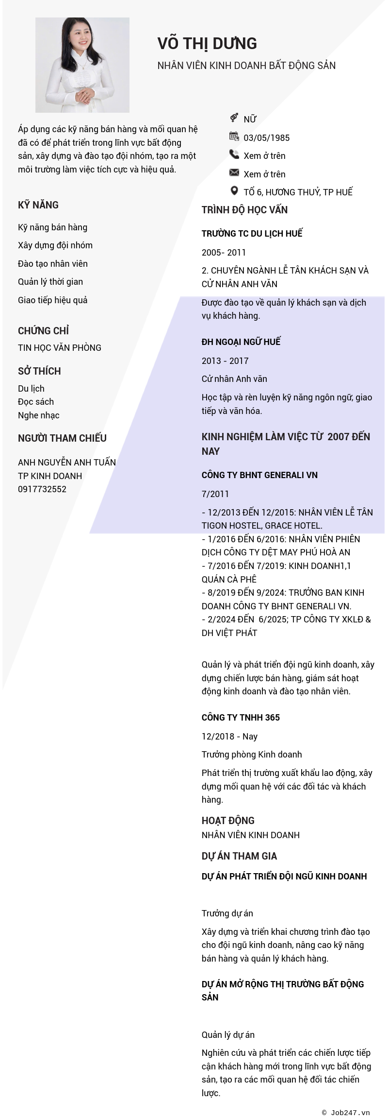 CV ứng viên