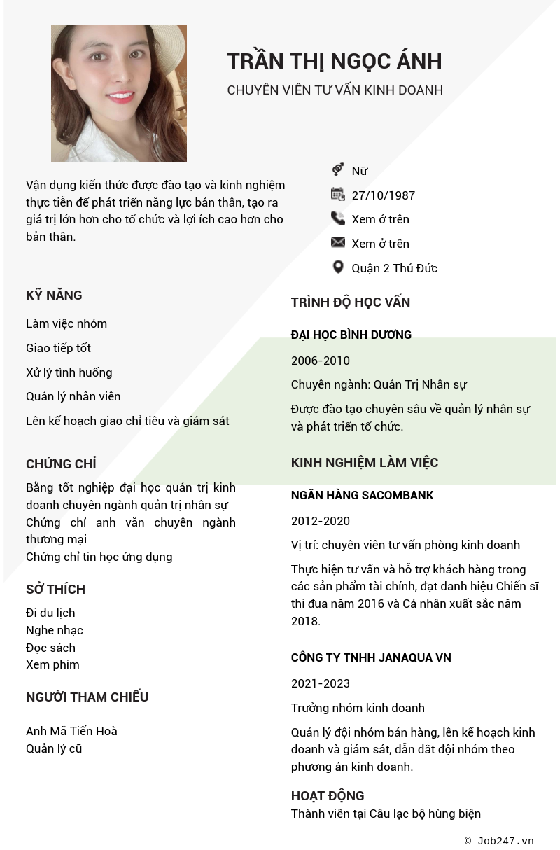 CV ứng viên