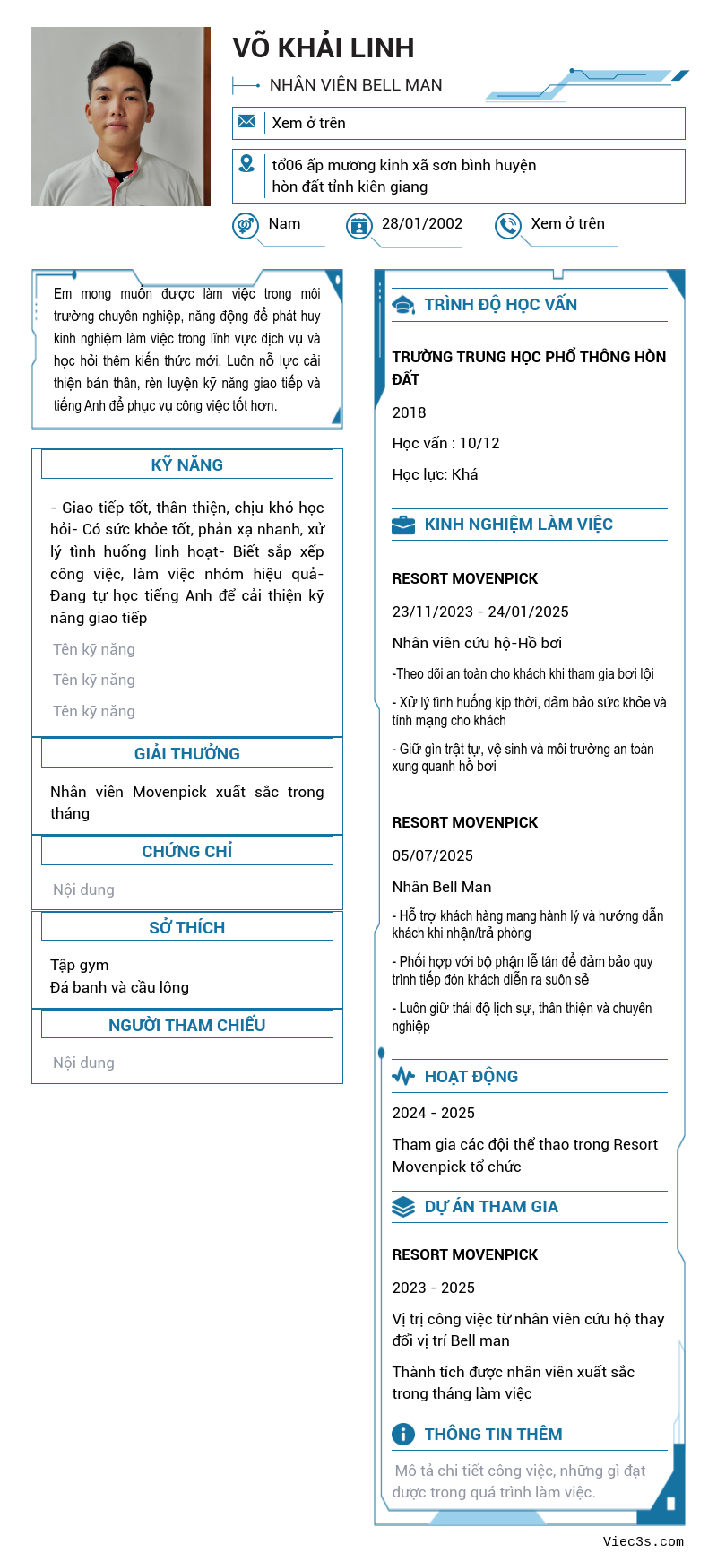 CV ứng viên