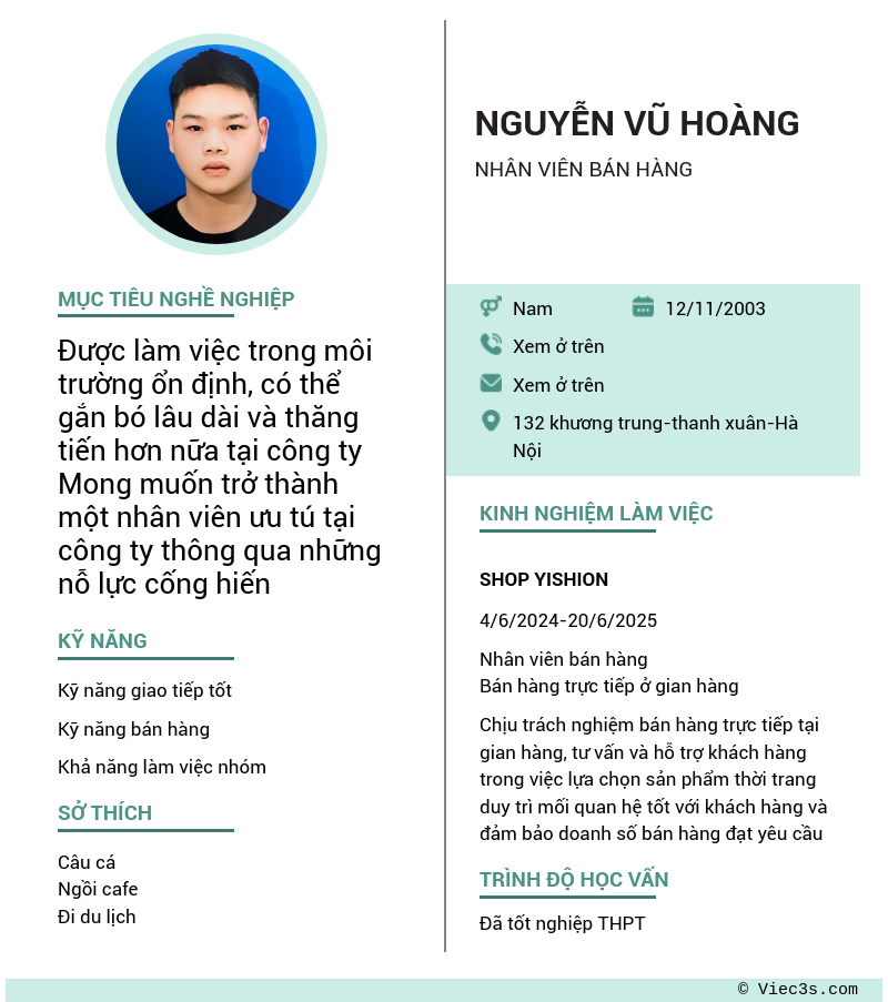 CV ứng viên