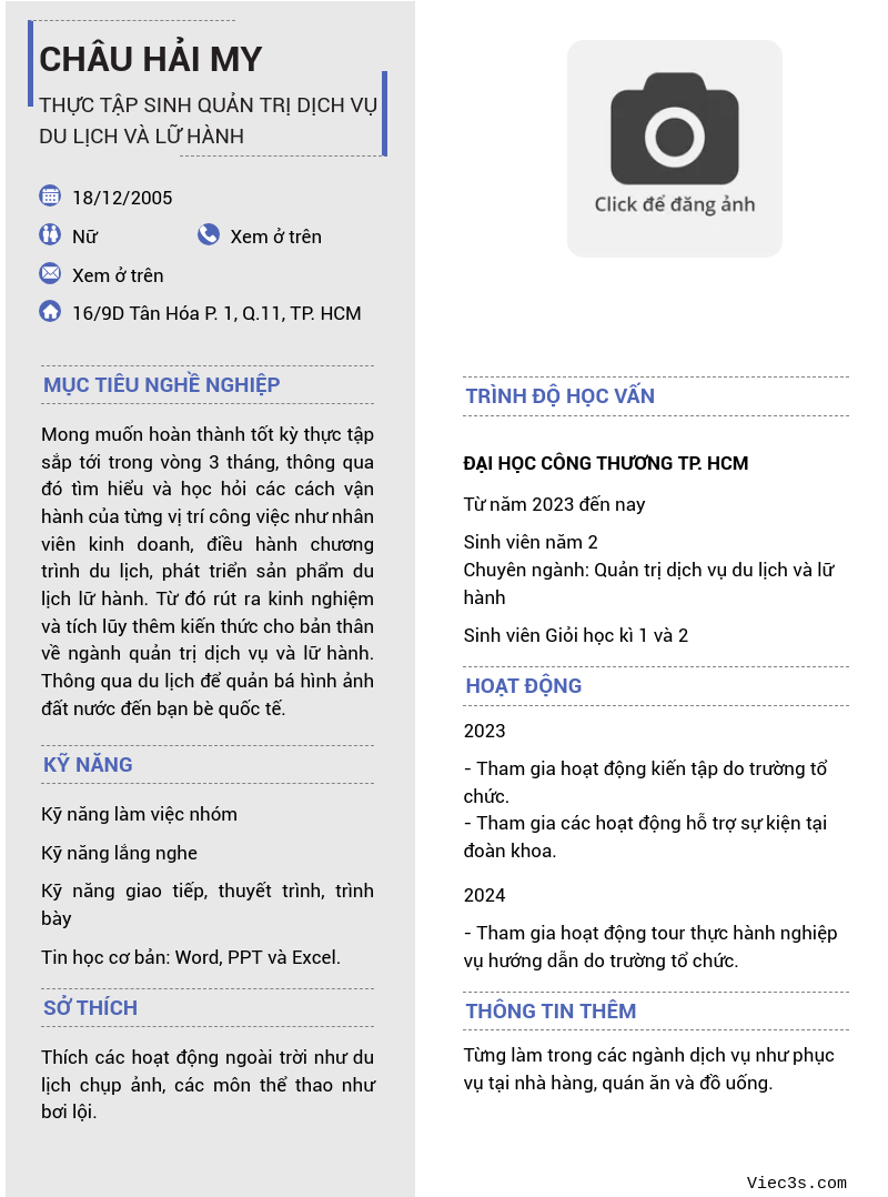CV ứng viên