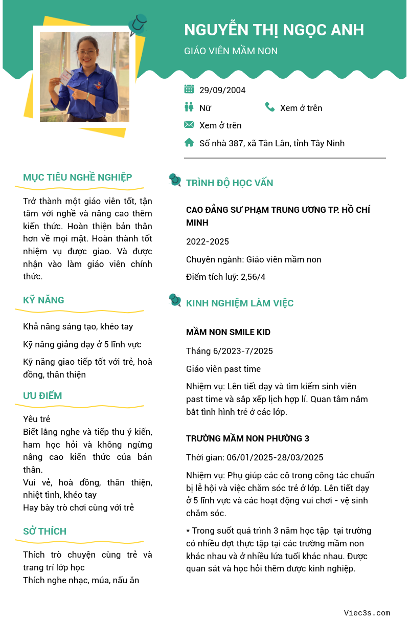 CV ứng viên