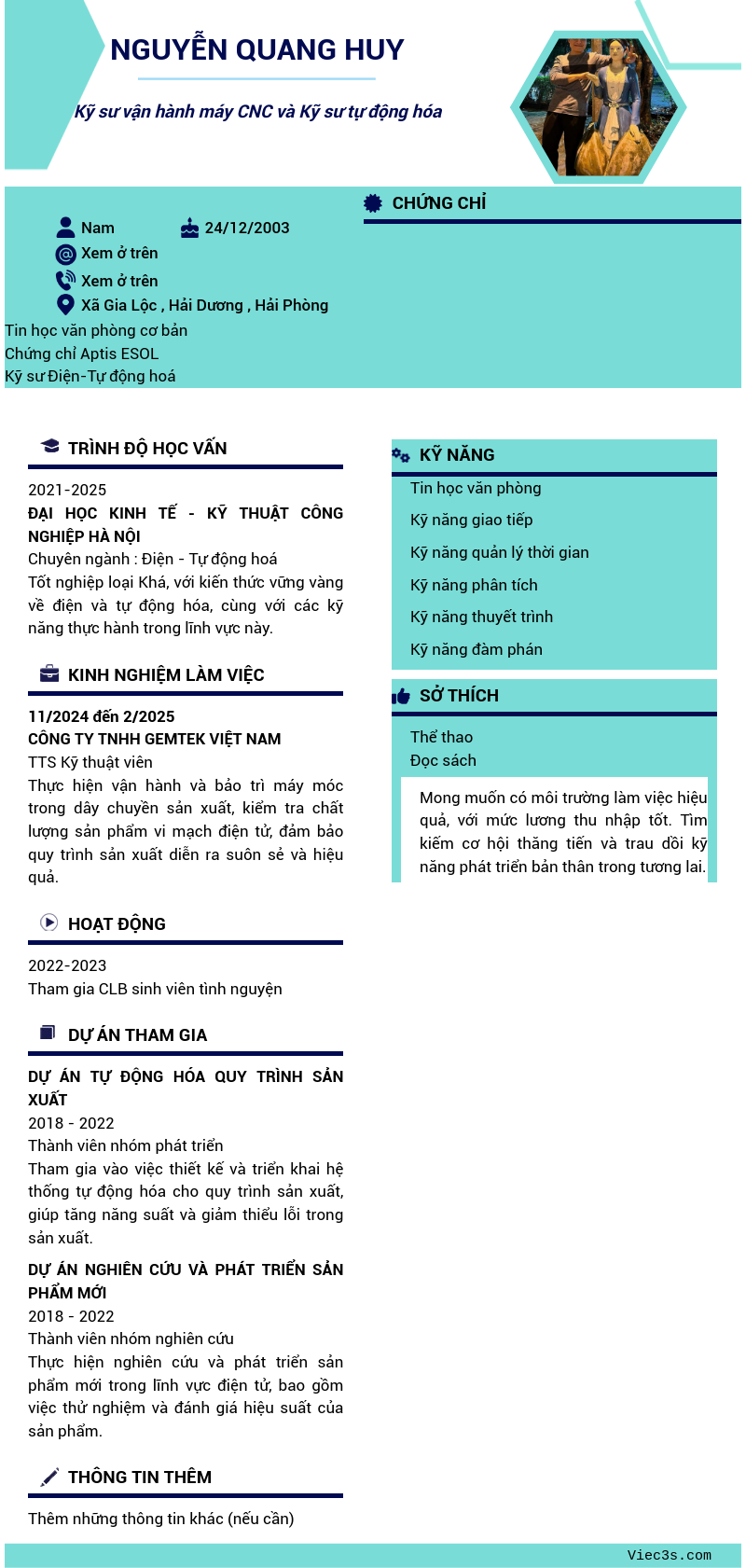 CV ứng viên