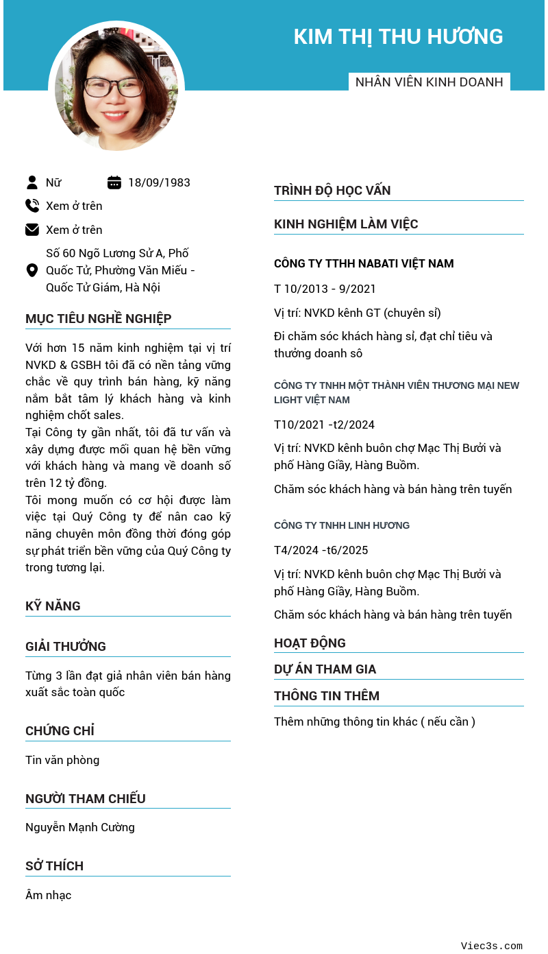 CV ứng viên