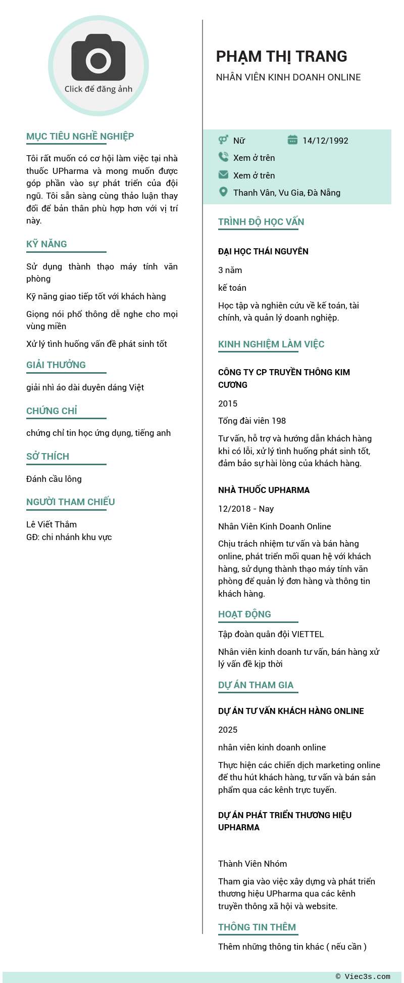 CV ứng viên