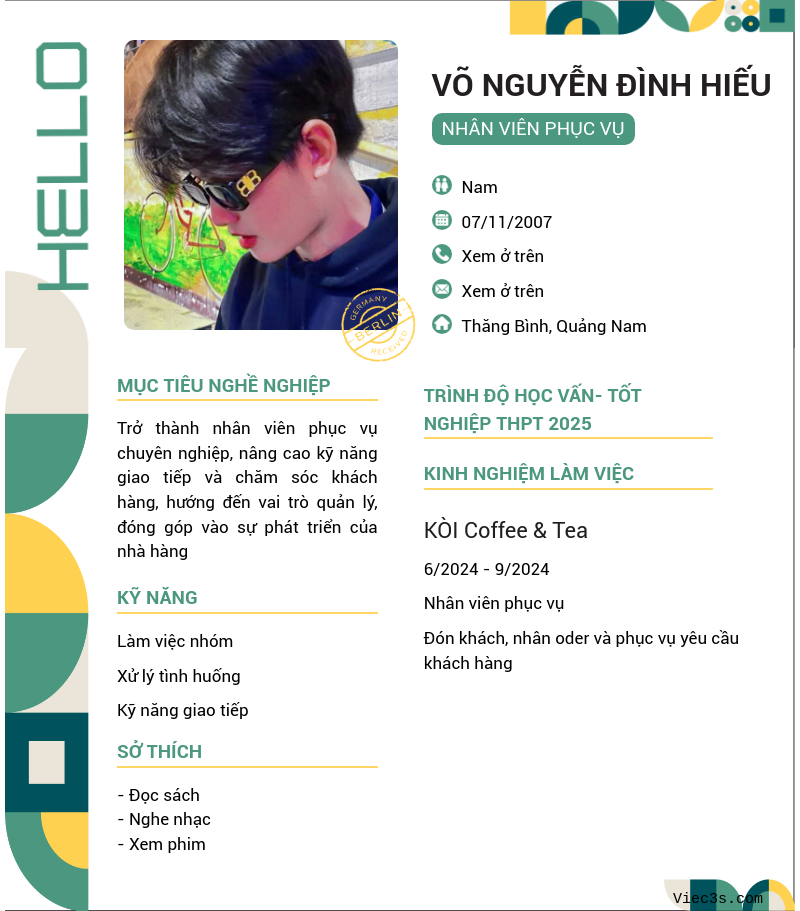 CV ứng viên