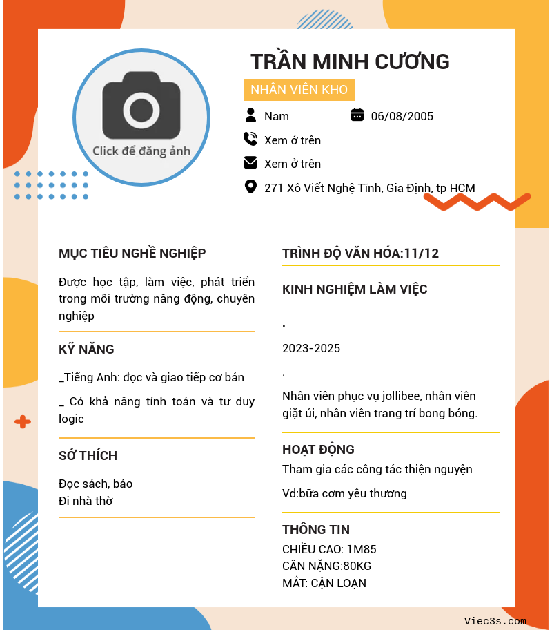 CV ứng viên