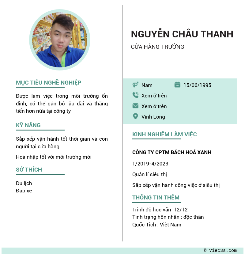 CV ứng viên