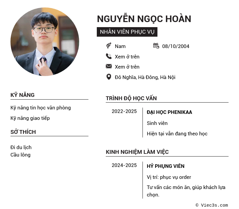 CV ứng viên