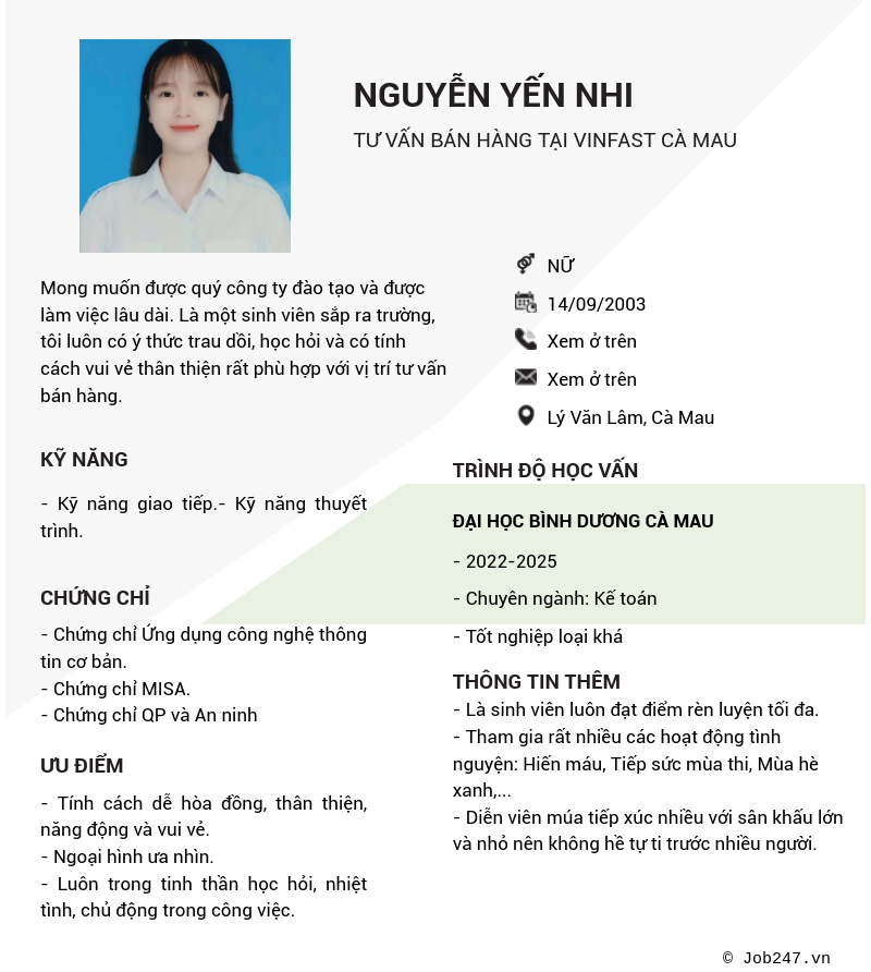 CV ứng viên