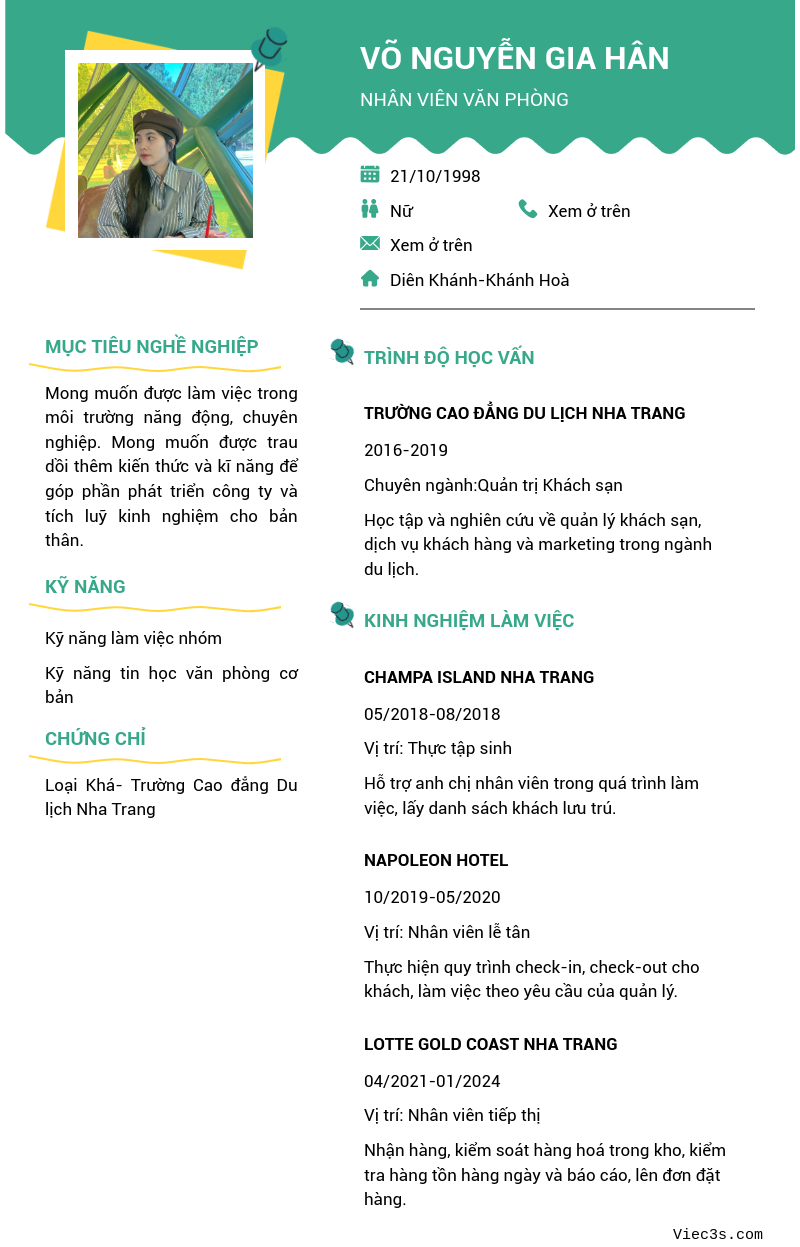CV ứng viên