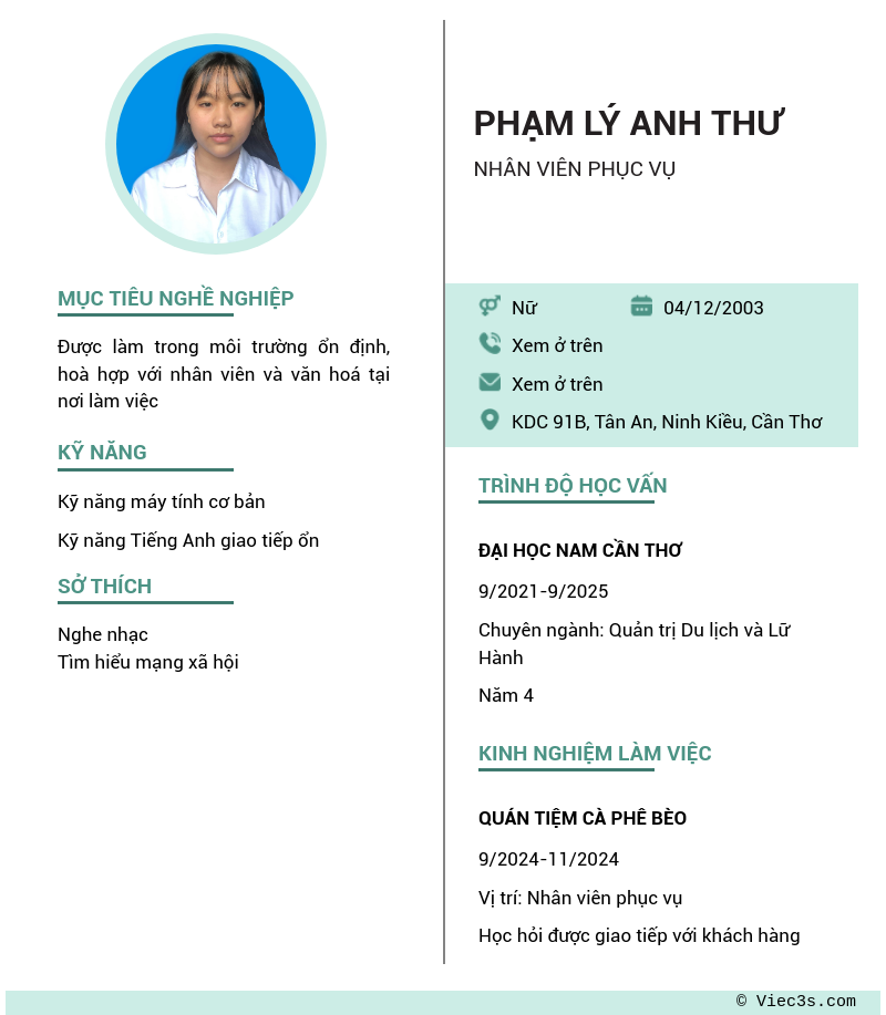 CV ứng viên