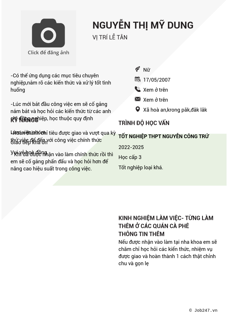 CV ứng viên