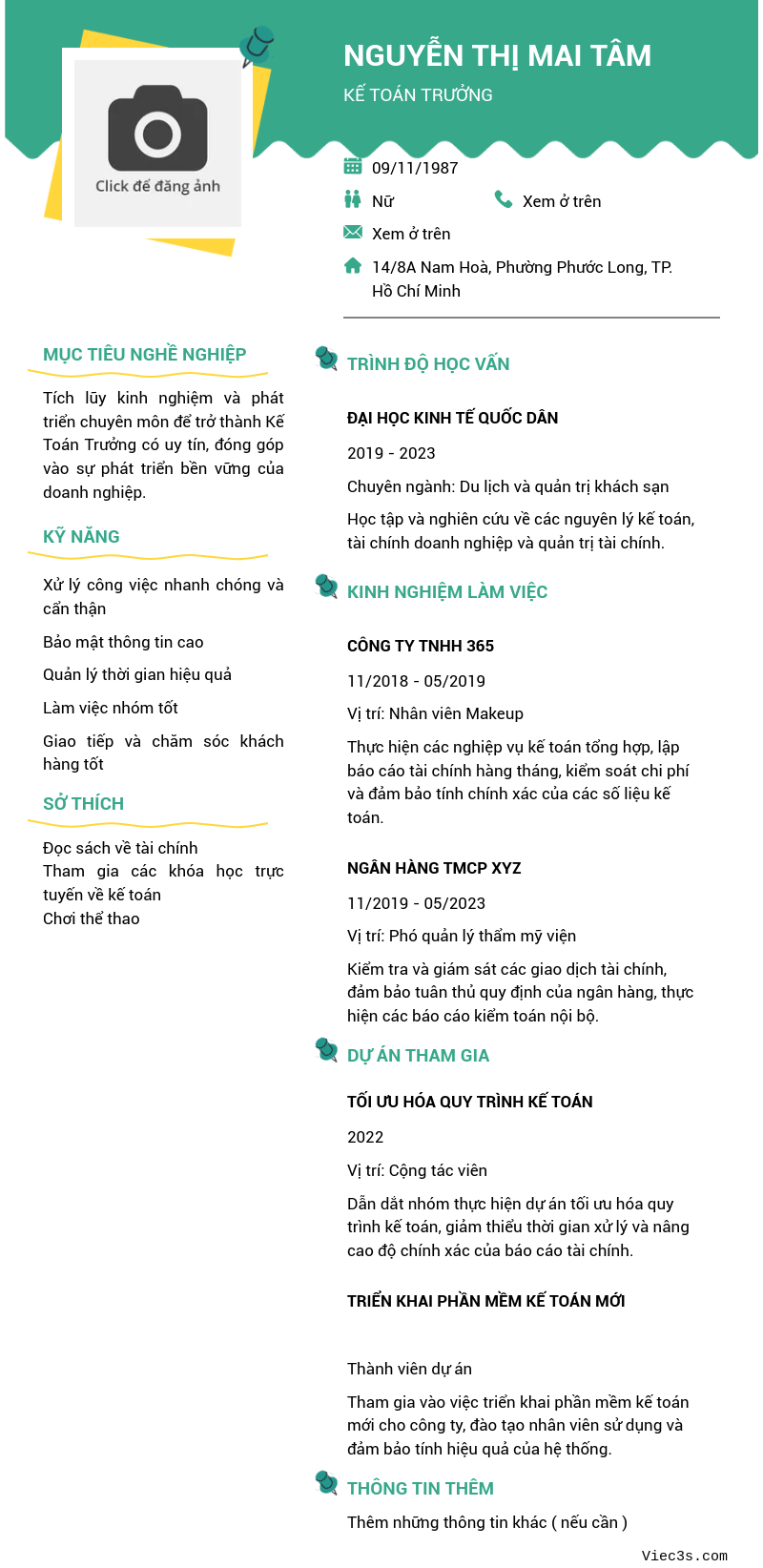 CV ứng viên