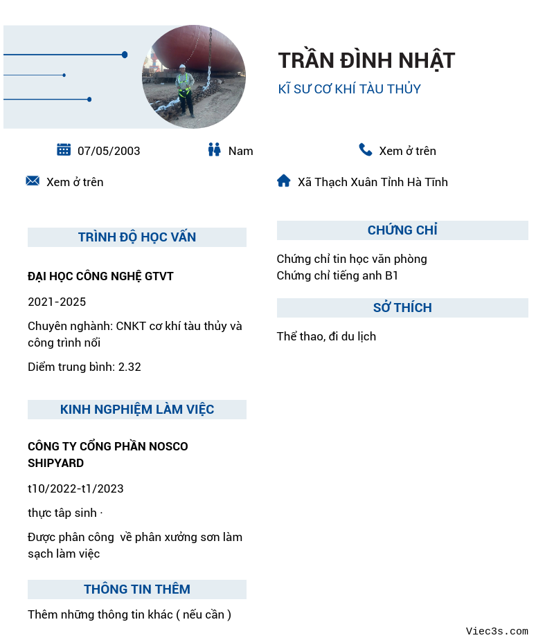 CV ứng viên