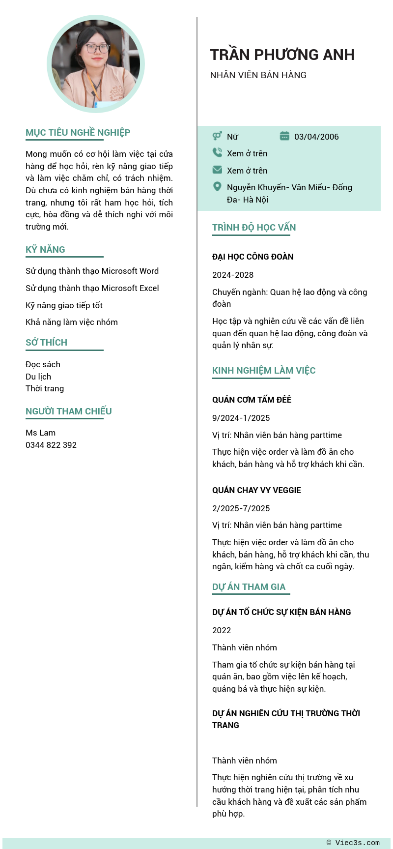 CV ứng viên