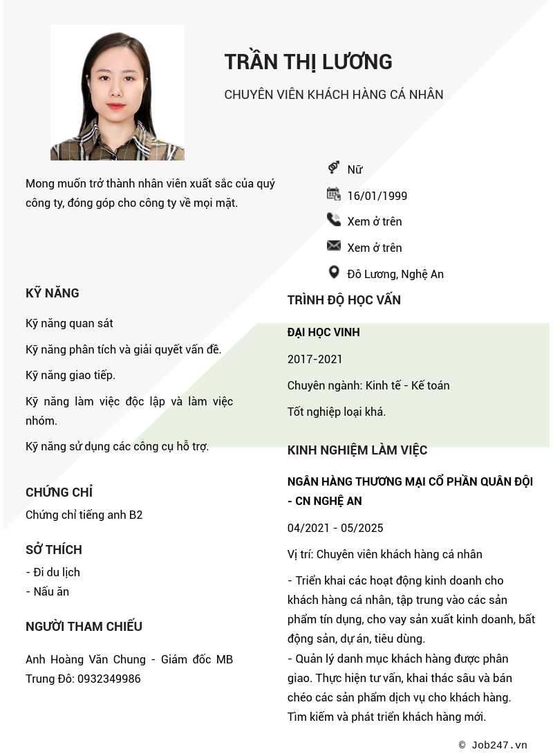 CV ứng viên
