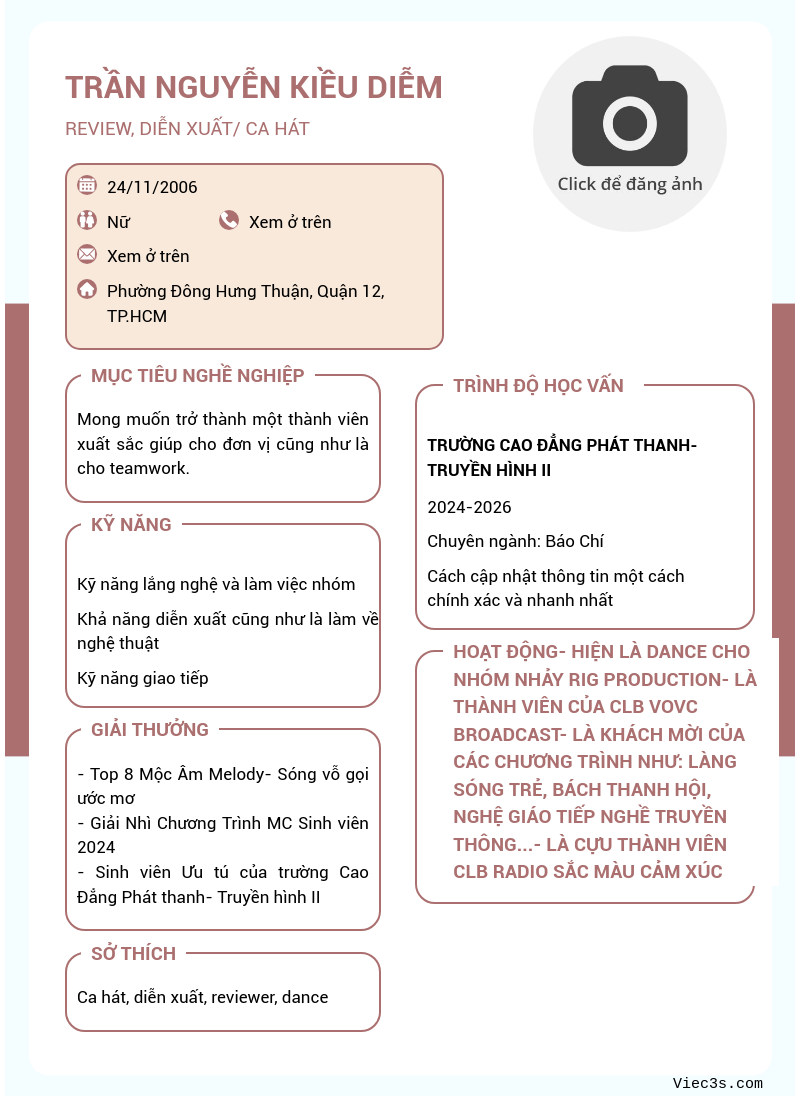 CV ứng viên