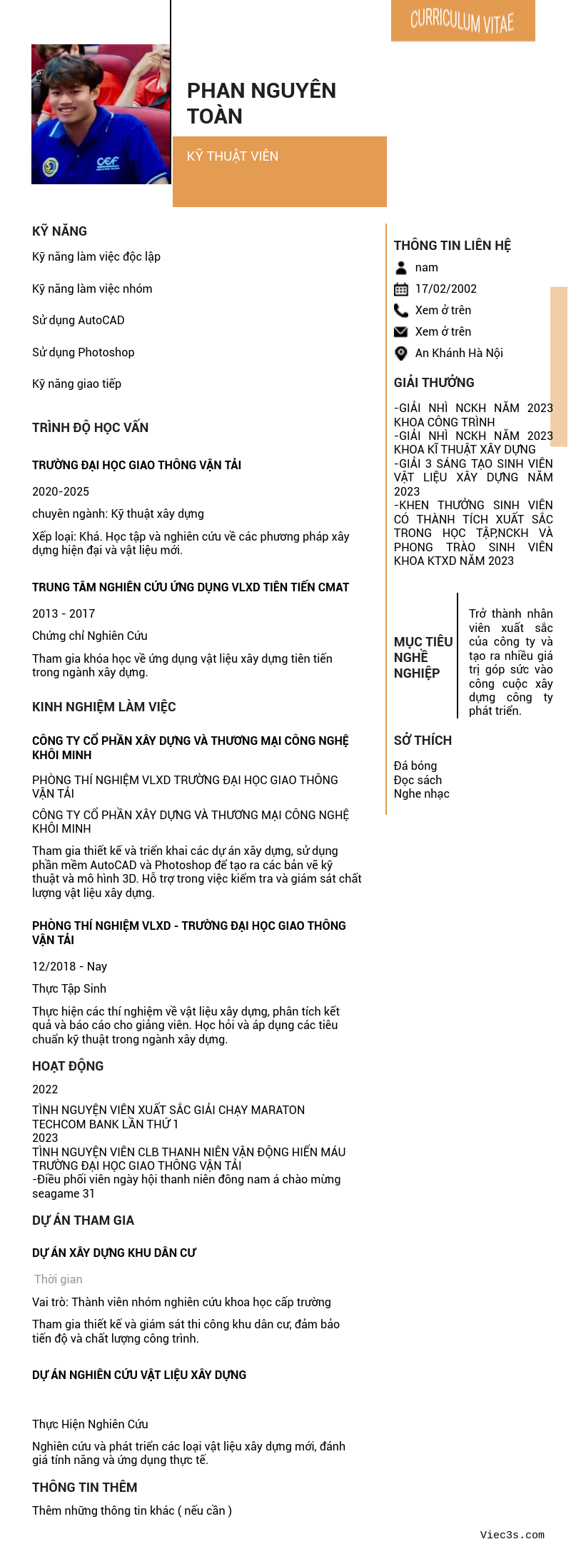 CV ứng viên