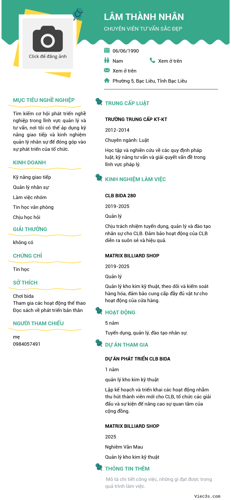 CV ứng viên