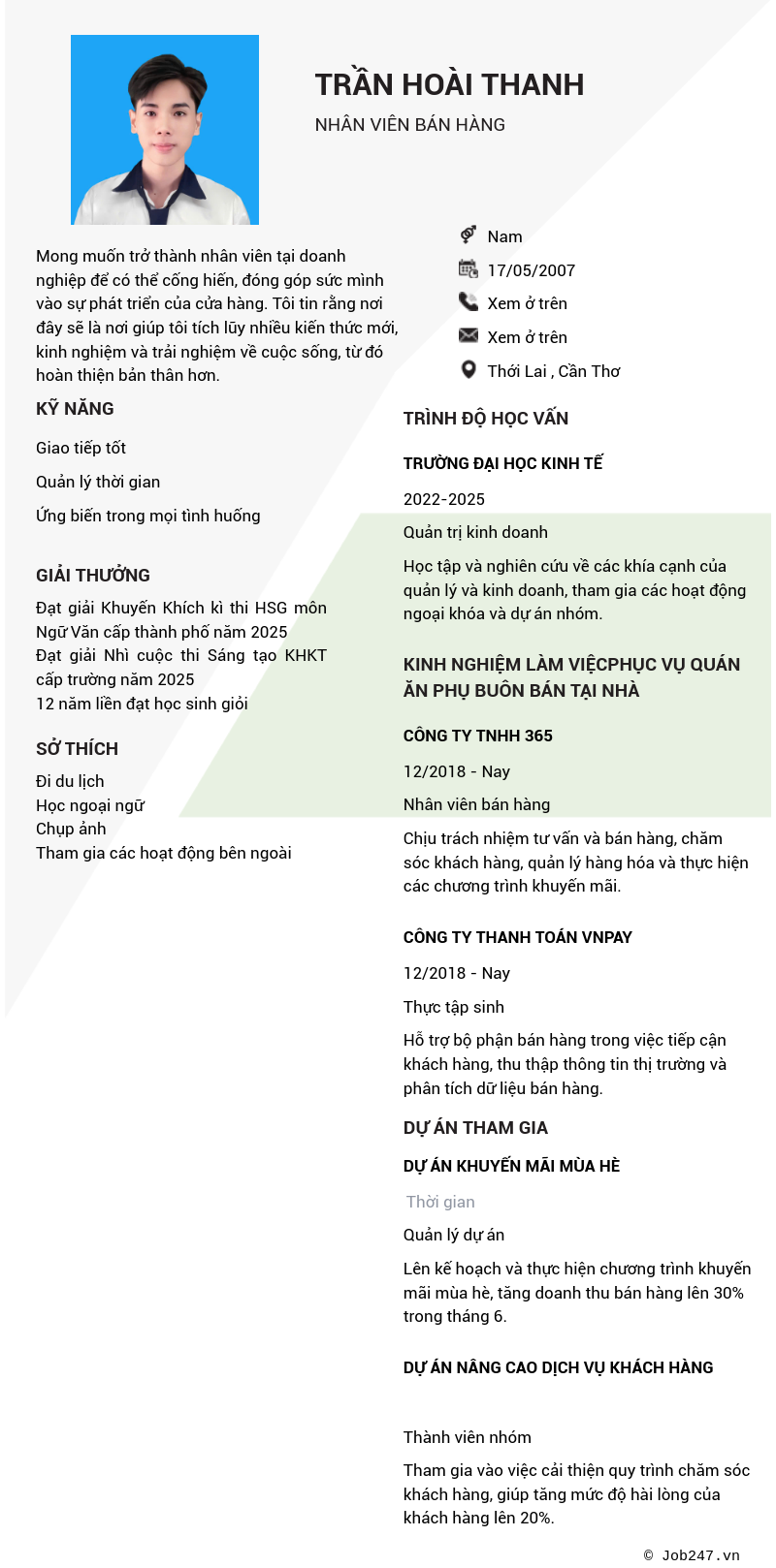 CV ứng viên