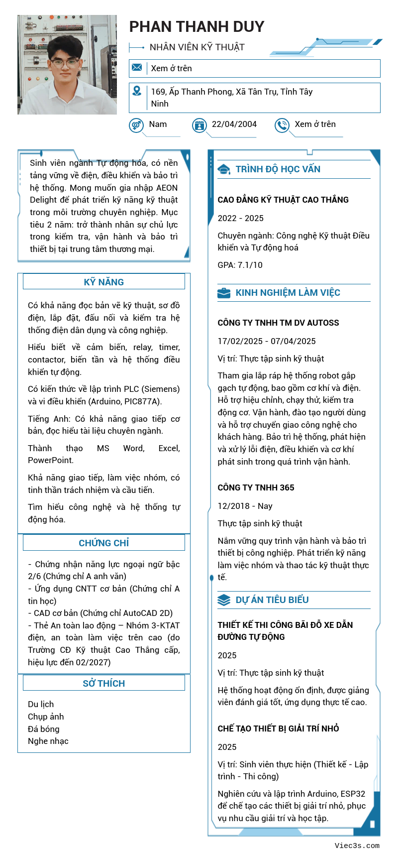 CV ứng viên