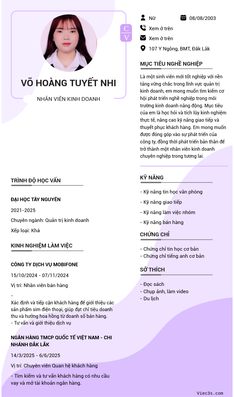CV ứng viên