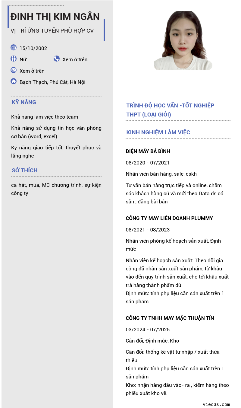 CV ứng viên