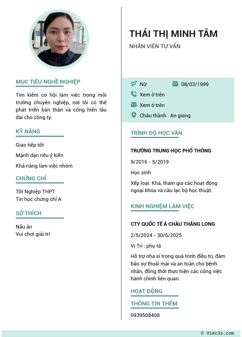 CV ứng viên