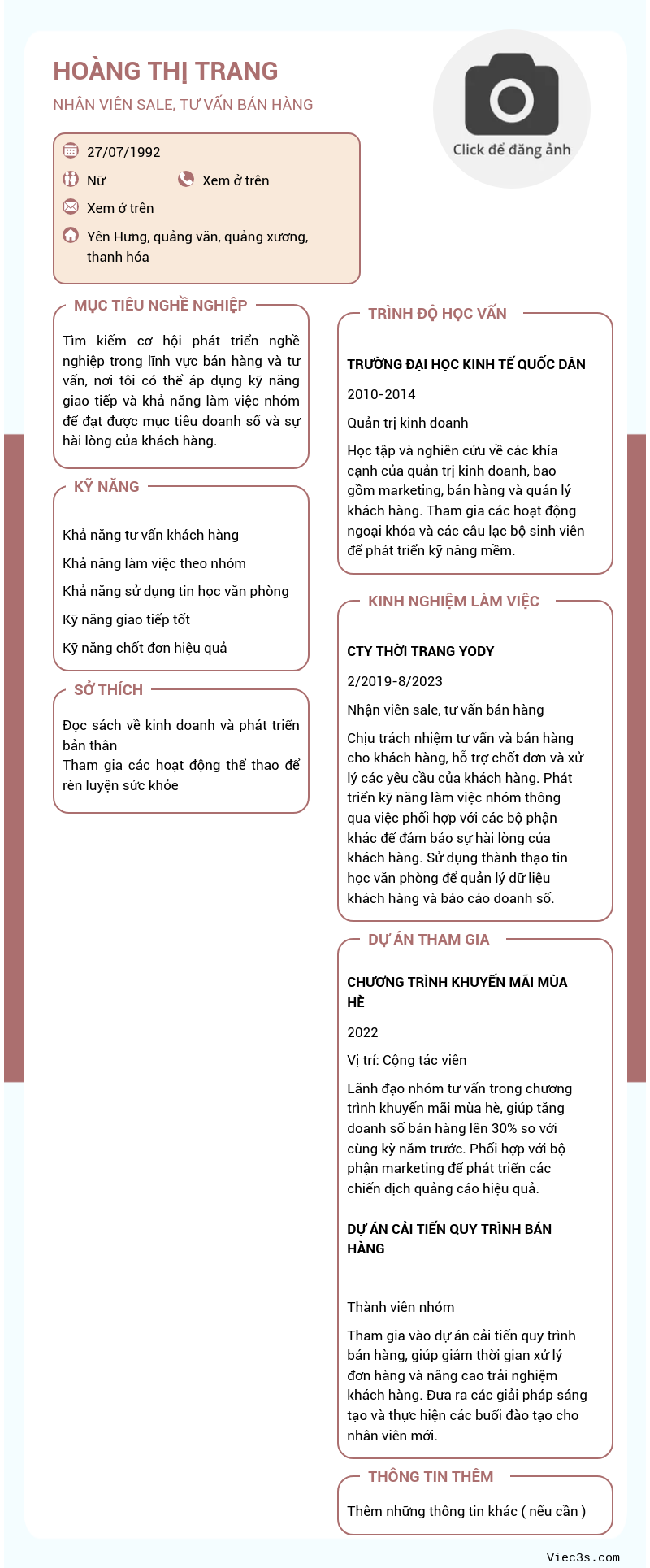 CV ứng viên