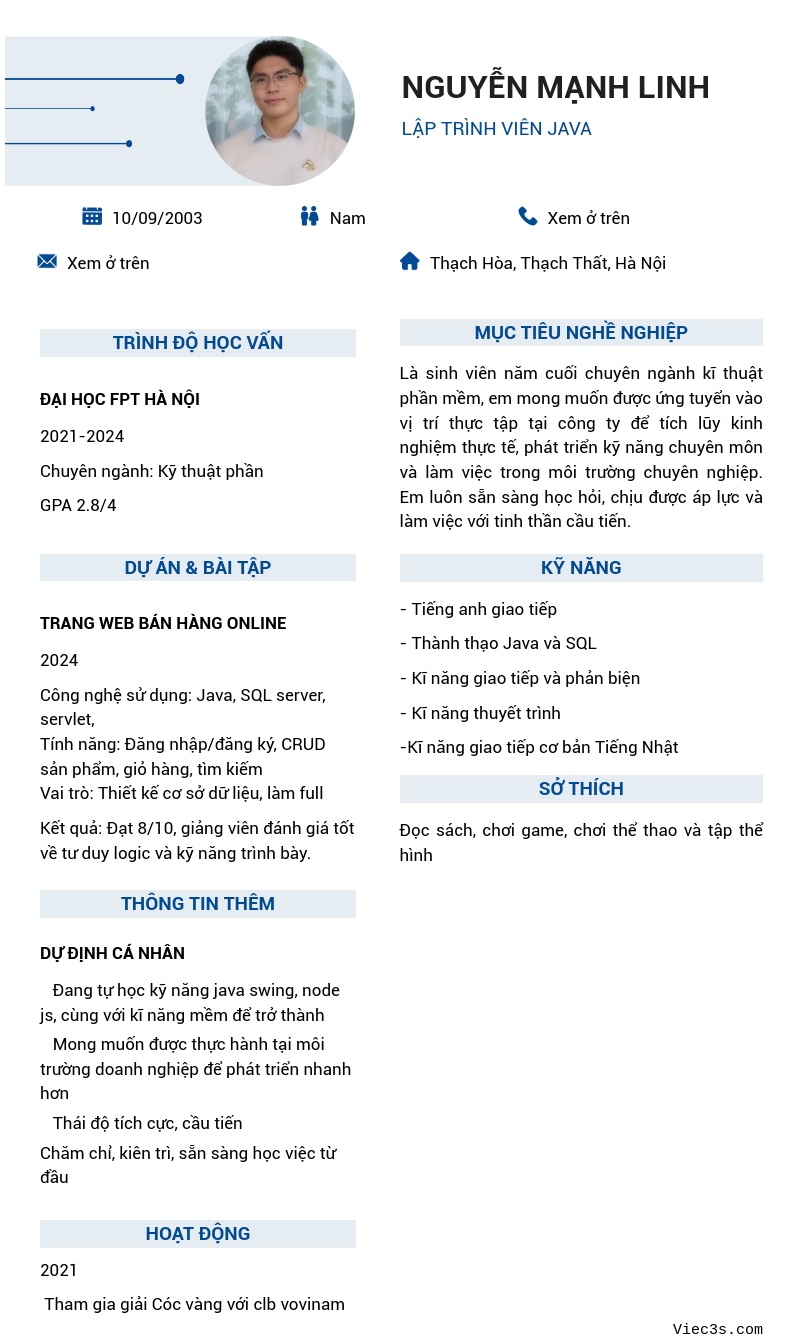CV ứng viên