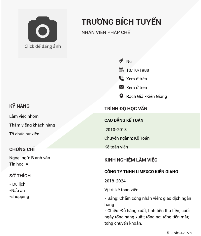CV ứng viên
