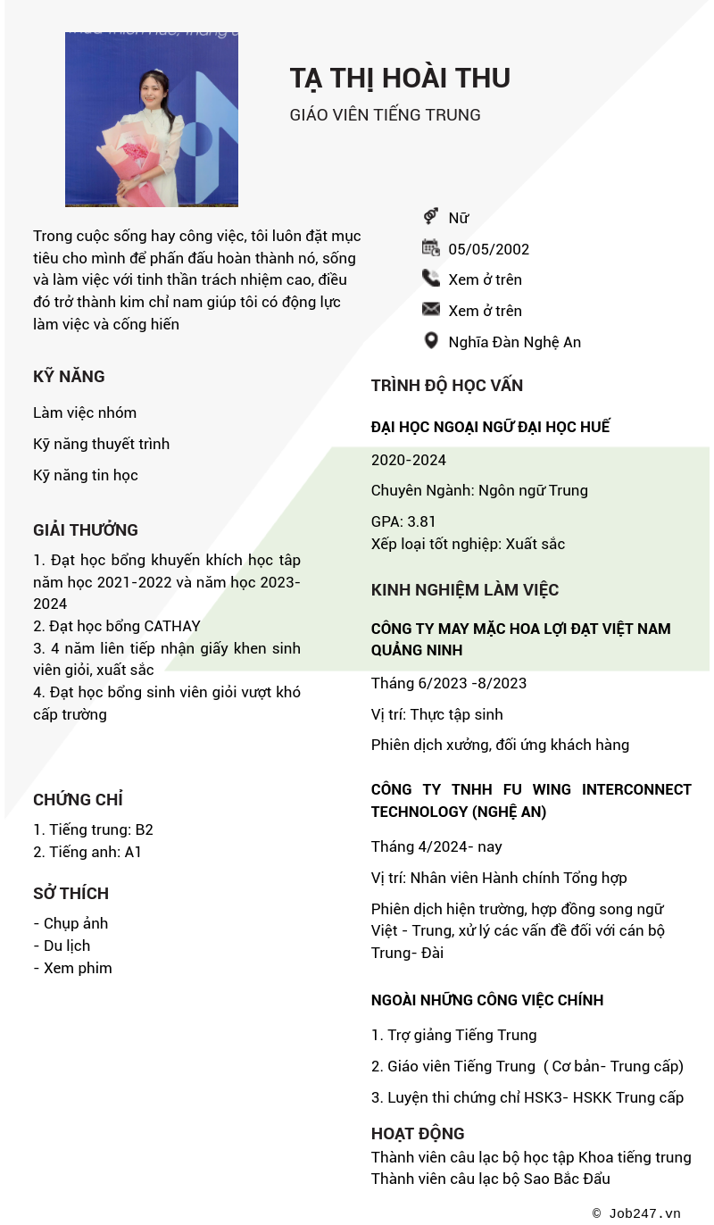 CV ứng viên