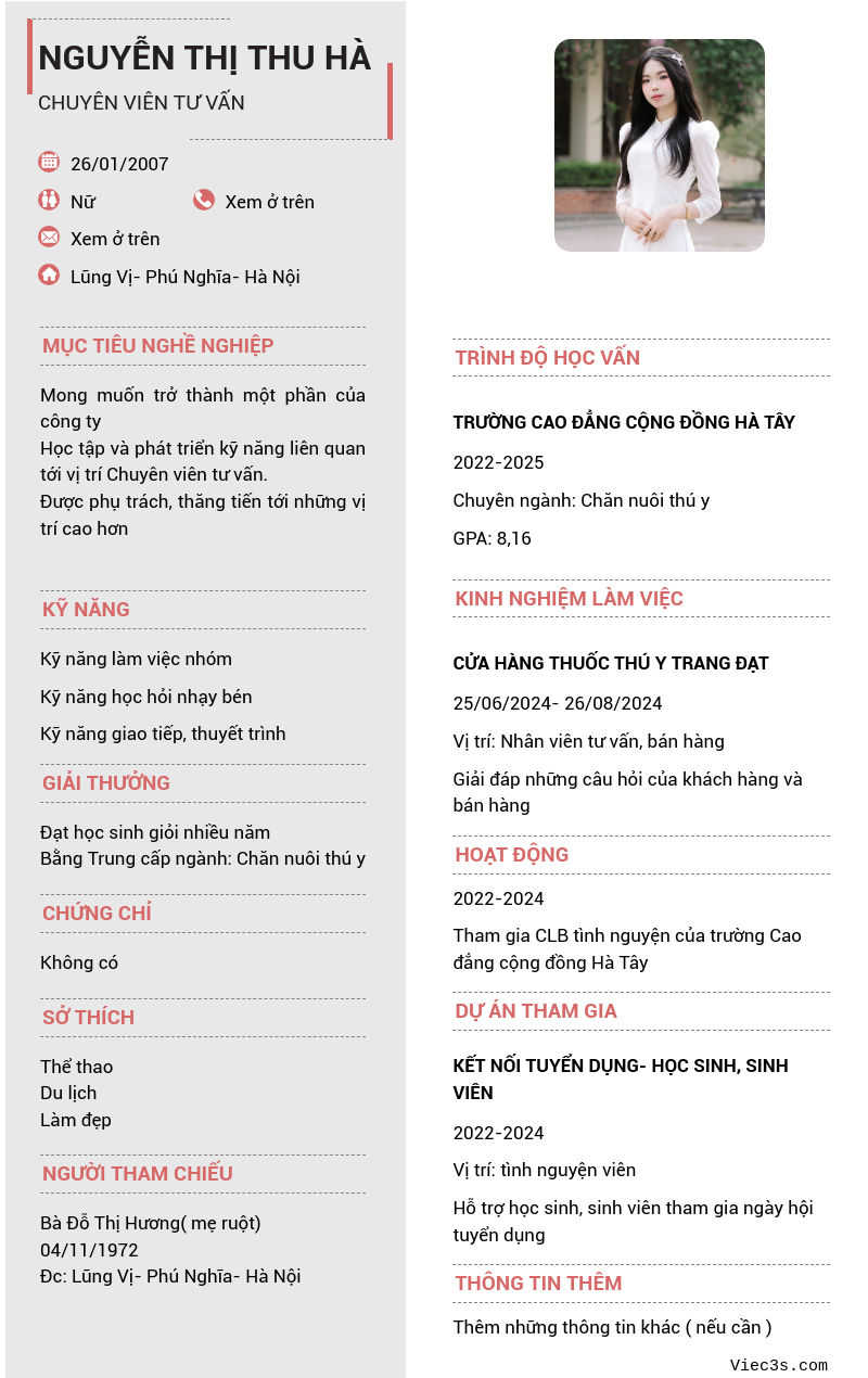 CV ứng viên