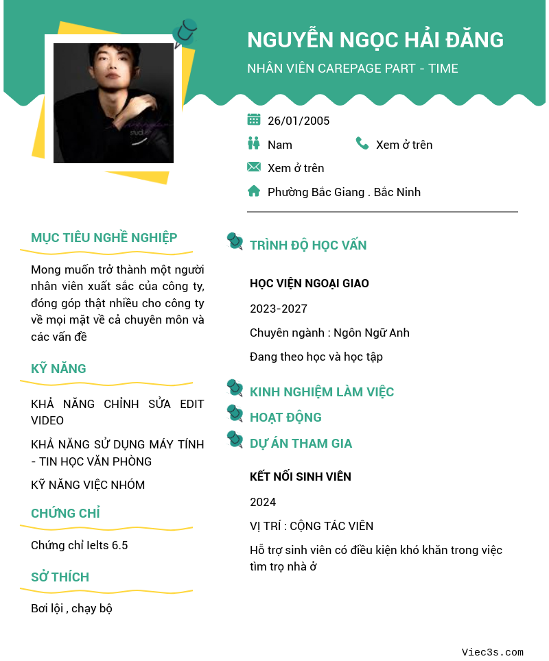 CV ứng viên