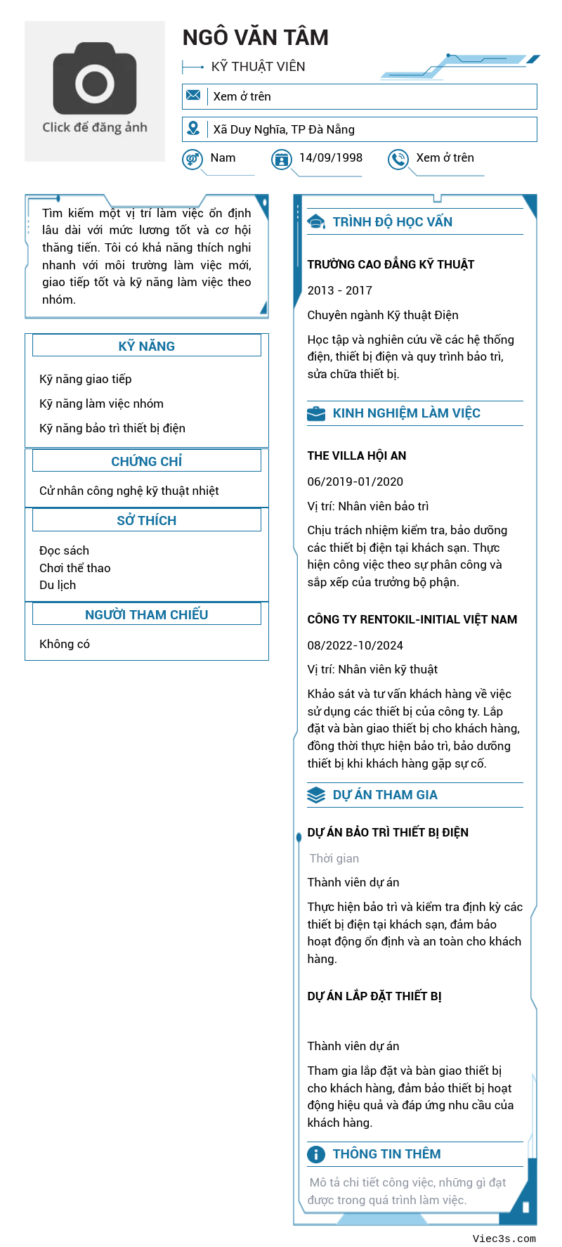 CV ứng viên