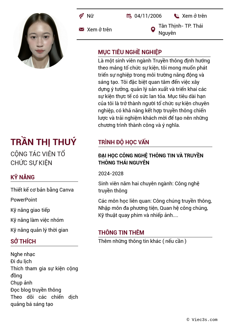 CV ứng viên