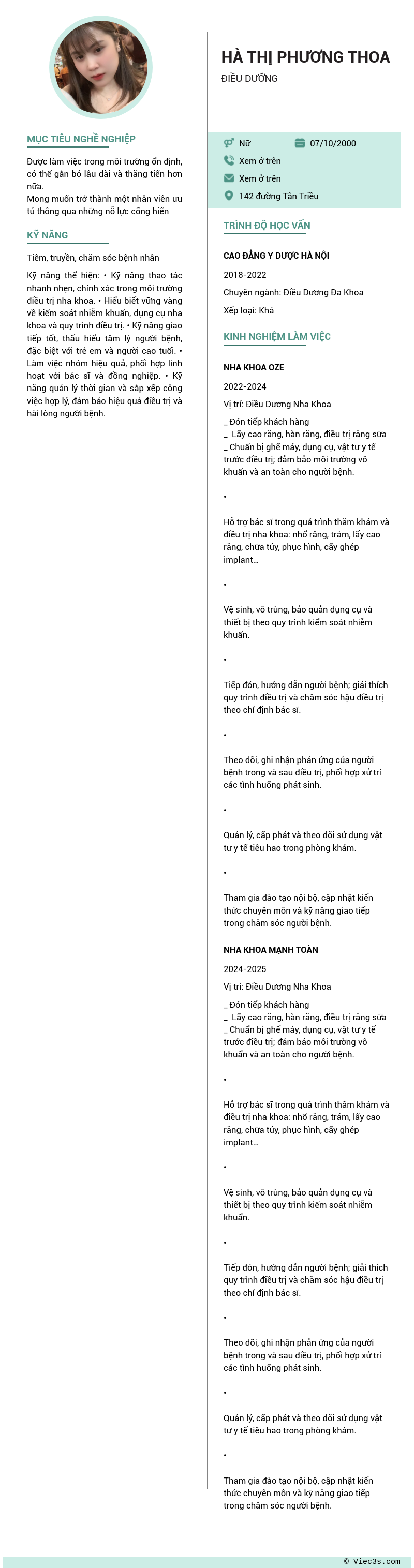 CV ứng viên