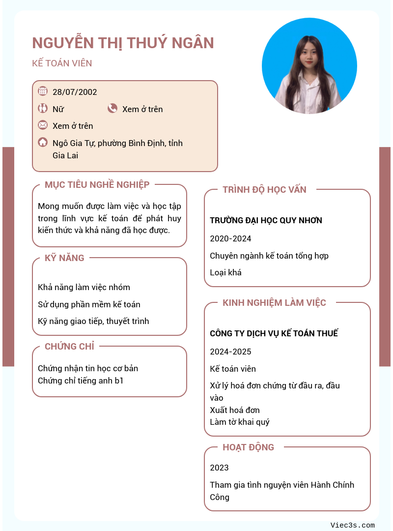 CV ứng viên