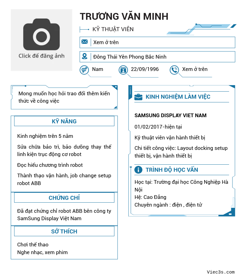 CV ứng viên