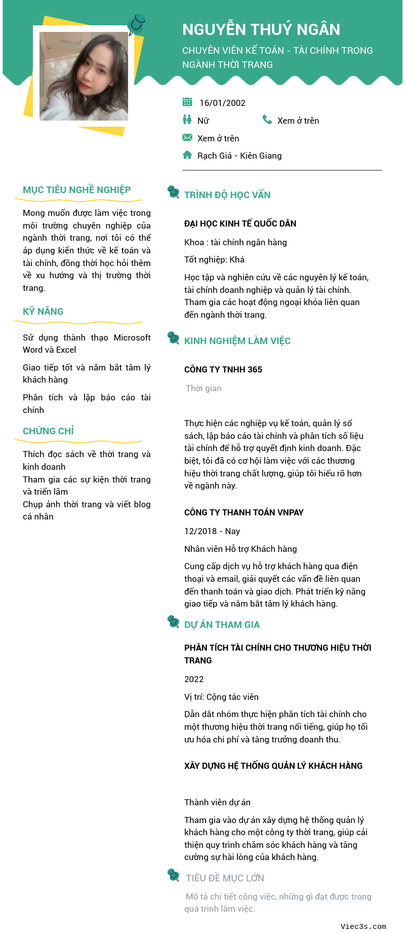 CV ứng viên