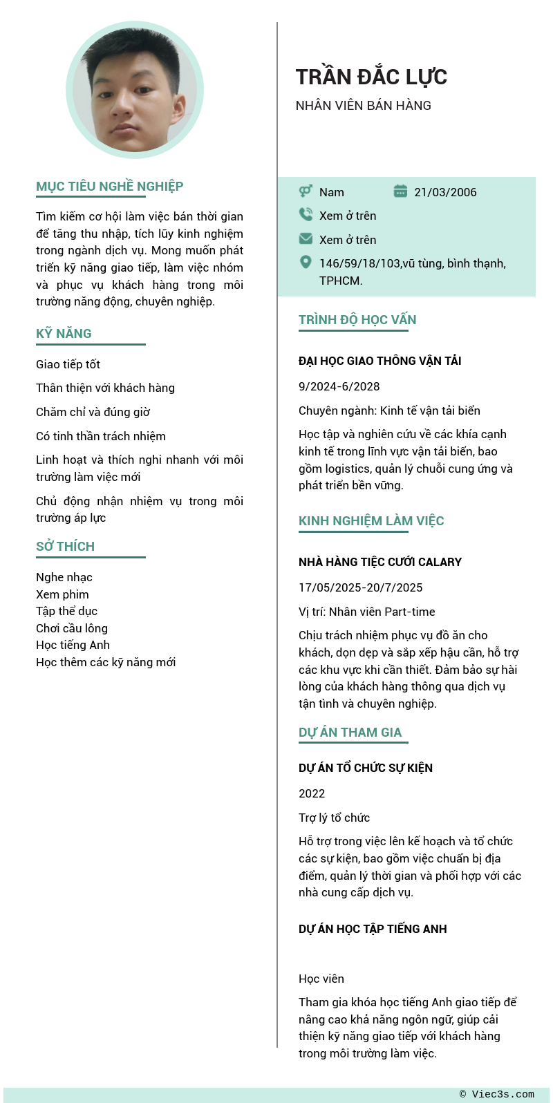 CV ứng viên